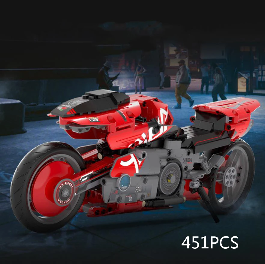 Техническая игра в масштаб 1:6 кирпичи для сборки мотоцикла строительные блоки