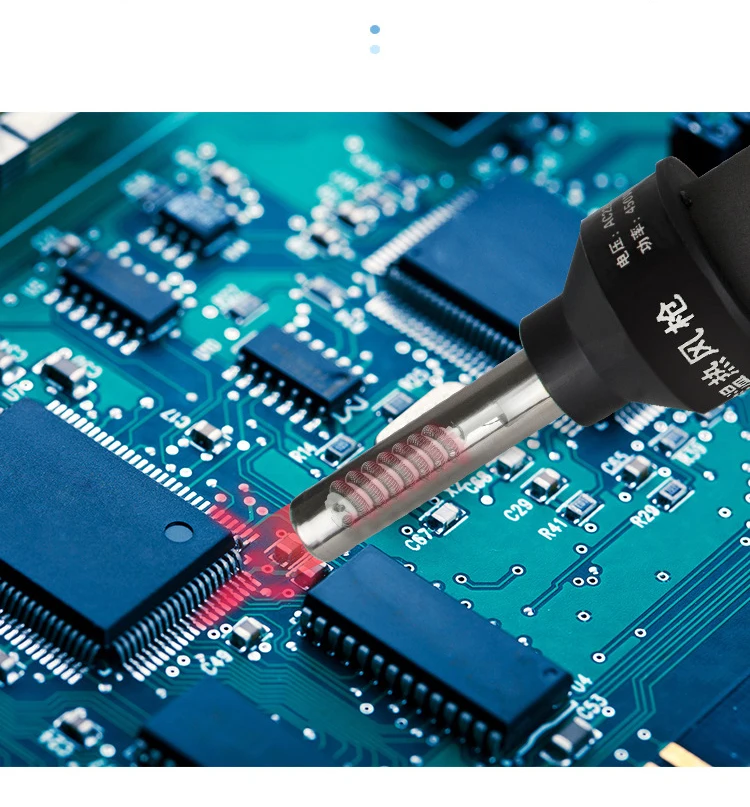 

450W LCD Adjustable 450 Degree Electronic Heat Hot Air Gun Desoldering Soldering Station IC SMD BGA Rework 3 Nozzle 8018 LCD