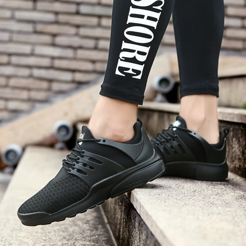NAUSK Mesh Shoes for Men Work out Lace Up Black Red Comfortable Light weight Casual sPU Sole New Style Brand Sapatos casuais | Обувь