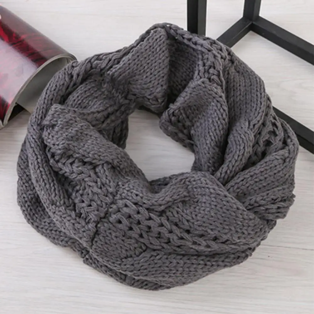 1 шт. модный теплый вязаный снуд шарф зимний женский кашемировый для женщин