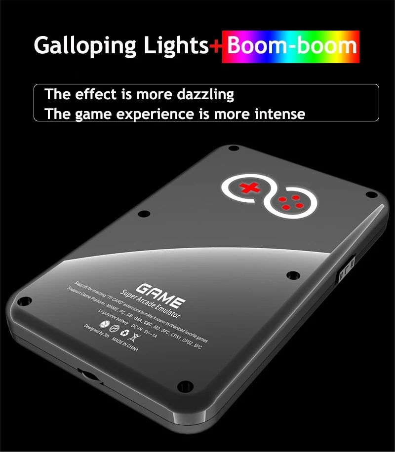 

Portable Mini Retro Game Console Handheld Game Player 3.5 Inch 3000 Games Pocket Handheld Arcade Game Console 3000mAh Capacity