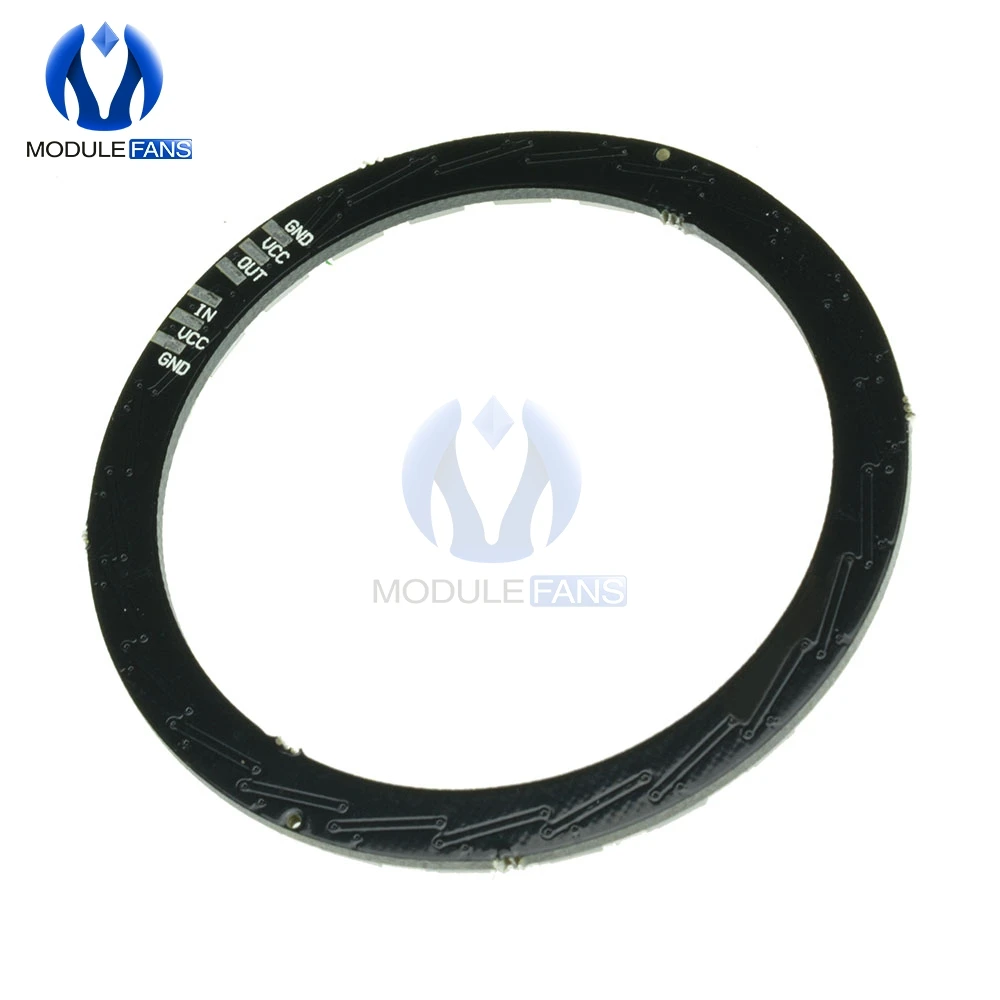 WS2812B 24 бита WS2812 5050 RGB светодиодные кольца светильник встроенным драйвером модуль