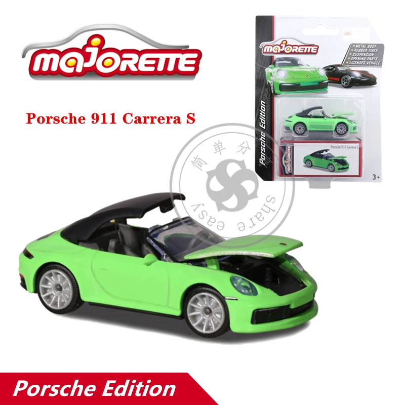 Литая игрушечная машинка Majorette 1/64 Porsche 911 992 Carrera S Coupe Lavaorange |