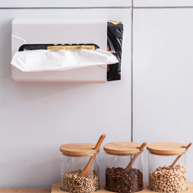 Kitchen Self-Adhesive Paper Tray Wall-Mounted Towel Rack Simple Toilet Tissue Box Roll Holder Shelf | Дом и сад