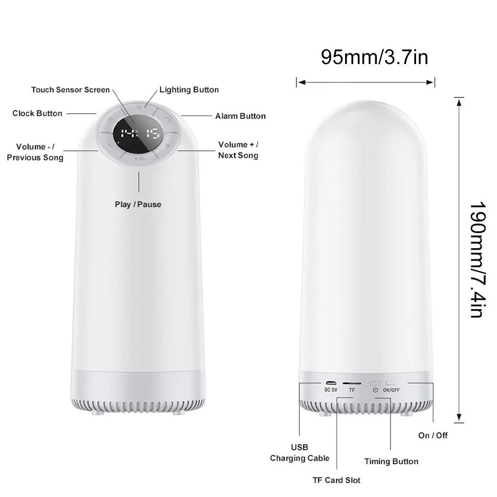 

Night Lights Smart Bluetooth Speaker LED Touch Control Table Lamp With Multi-Color Dimmable Light For Baby Bedroom Living Room