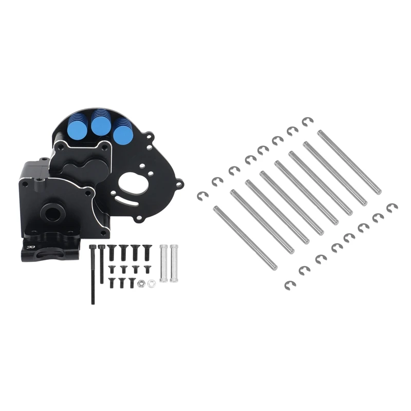 

Metal Transmission Case Gearbox Set With 8Pcs Suspension Pins 44Mm And-Clips,For 1/10 Traxxas 2WD Slash Rustler Bandit ​