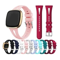watch band slim replacement unisex soft silicone watchband wrist strap for versa 3