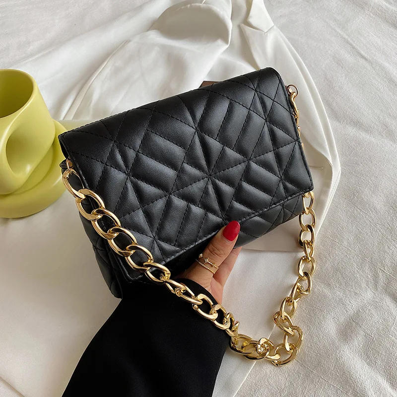 

Fashion Brand Underarm Shoulder Bag For Women PU Leather Handbags And Purses Lady Small Design Chain Envelope Flap Bolso Mujer