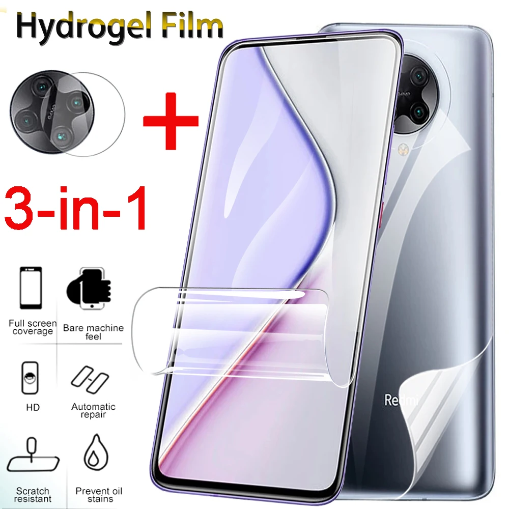 Гидрогелевая пленка 3 в 1 для защиты экрана xiaomi redmi K30 pro Zoom K20 объектива камеры и