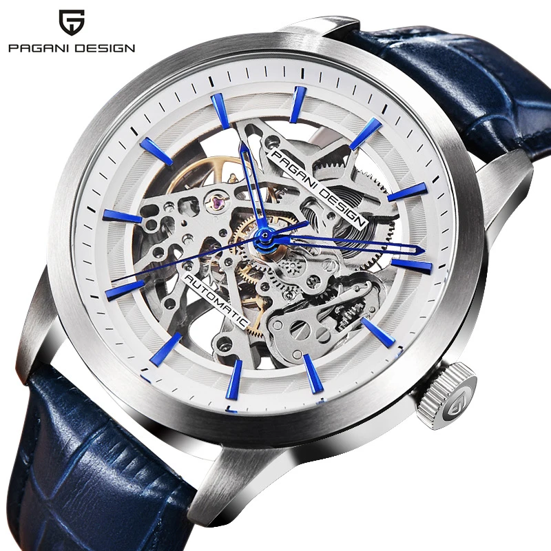 PAGANI DESIGN Top Brand Luxury Men Watches Automatic Self Wind Mechanical Stainless Skeleton Mens Watches Relogio Masculino 2023