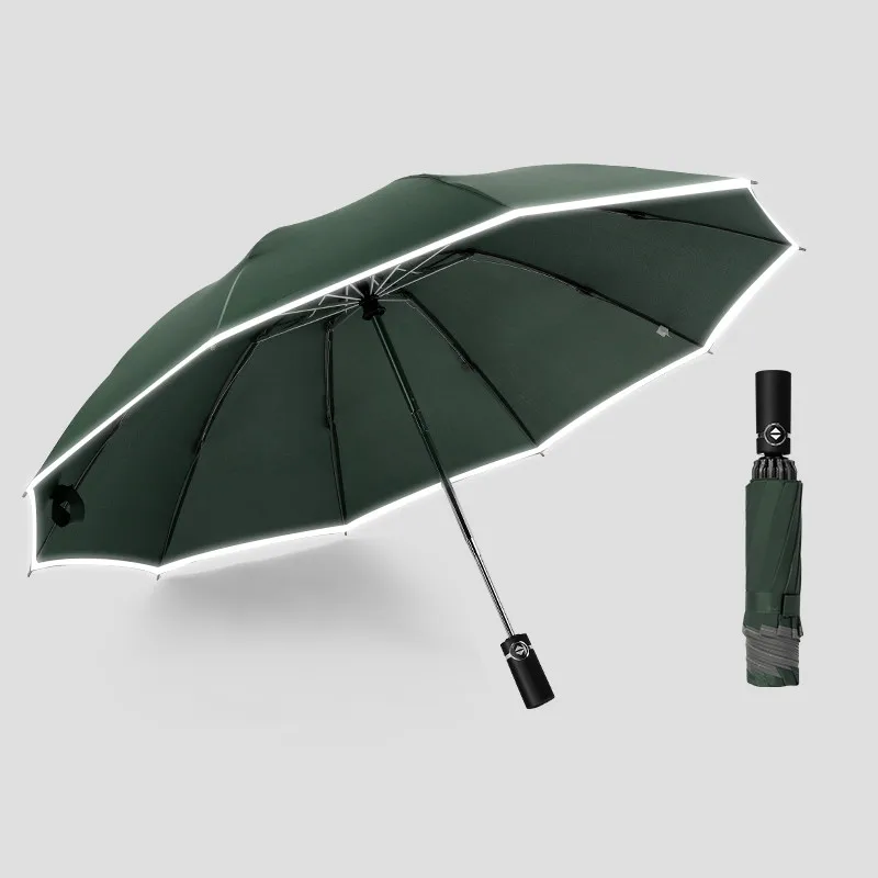 

Business Automatic Umbrella Sunny 3 Folding Men's Portable Large Reverse Umbrella Wind Proof Paraguas Foldable Umbrella DL60YS