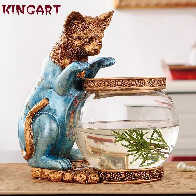 Американская пасторальная рыбалка кошка золотая рыбка аквариумная ваза