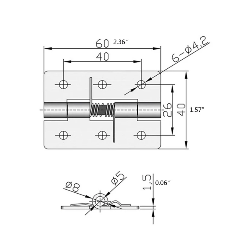 1 шт. самозакрывающиеся утолщенные дверные петли из нержавеющей стали |