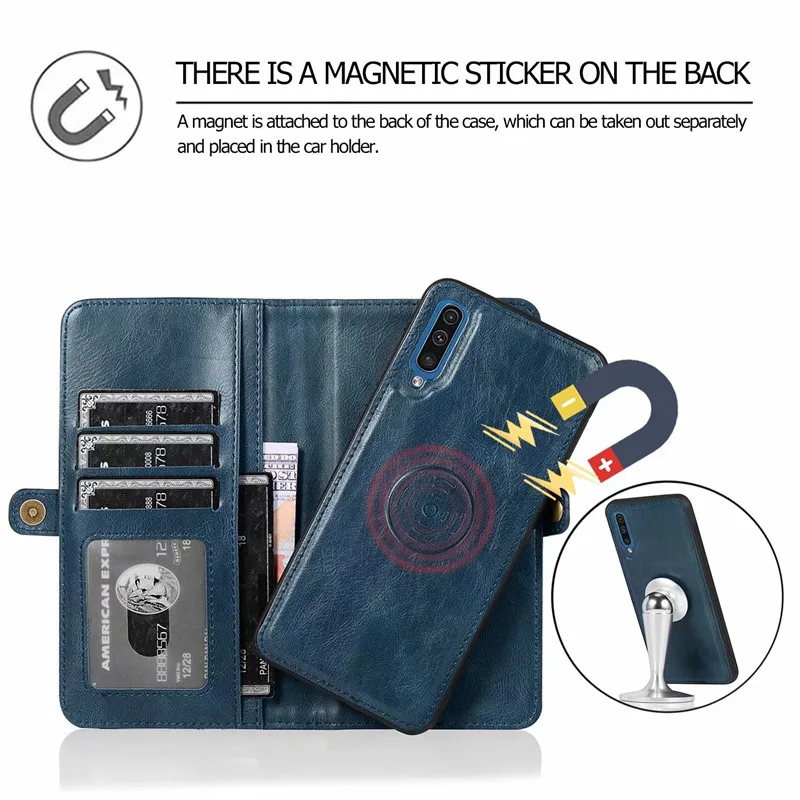 luxury flip leather wallet case for samsung galaxy s8 s9 s10 e note 8 9 10 plus a10 a20 a30 a40 a50 s a70 magnetic phone cover free global shipping