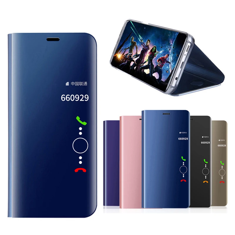 Умный зеркальный чехол с окошком для huawei P20 Lite Pro P10 P9 2017 Honor 8 9 mate 10