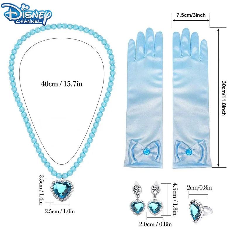 6ps Frozen 2 Elsa Anna Princess Hair Birthday Party Wear Magic Wand Crown Gloves Neacklace Jewelry Set Girl Toys For Kid Cosplay - купить по