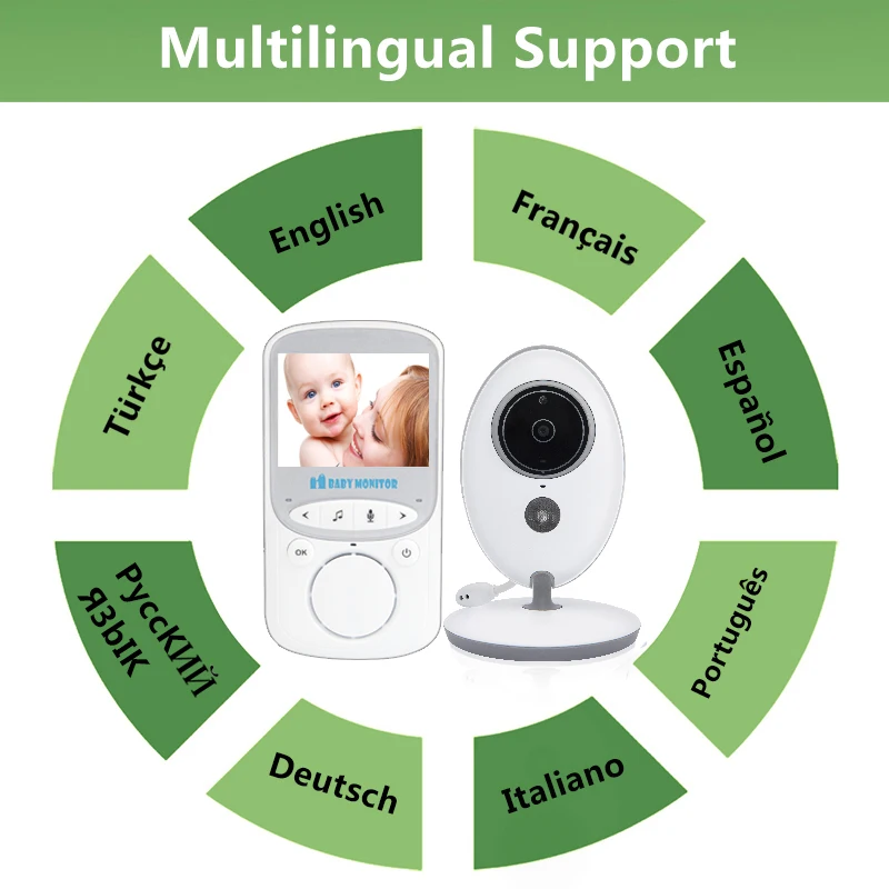 VB605 Беспроводной ЖК дисплей Аудио Видео Видеоняни и радионяни радио няня музыка