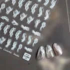 1 шт. белые градиентные дымчатые наклейки для дизайна ногтей кружевные бабочки дизайнерские Водные Наклейки для маникюра наклейки для ногтей декоративные аксессуары