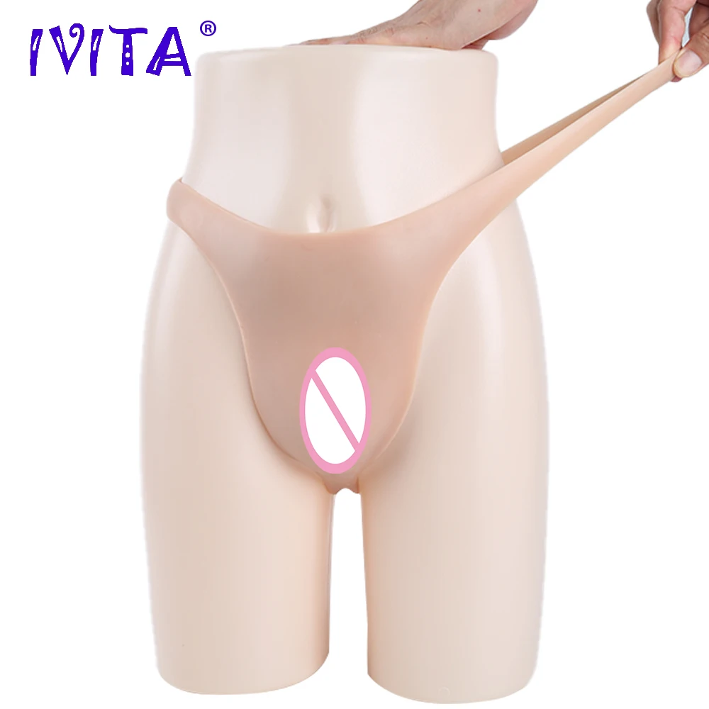IVITA Realistic Silicone Fake Vagina Artificial Silicone Buttocks Enhancement Fashion Panty For Crossdresser Transgender Shemale