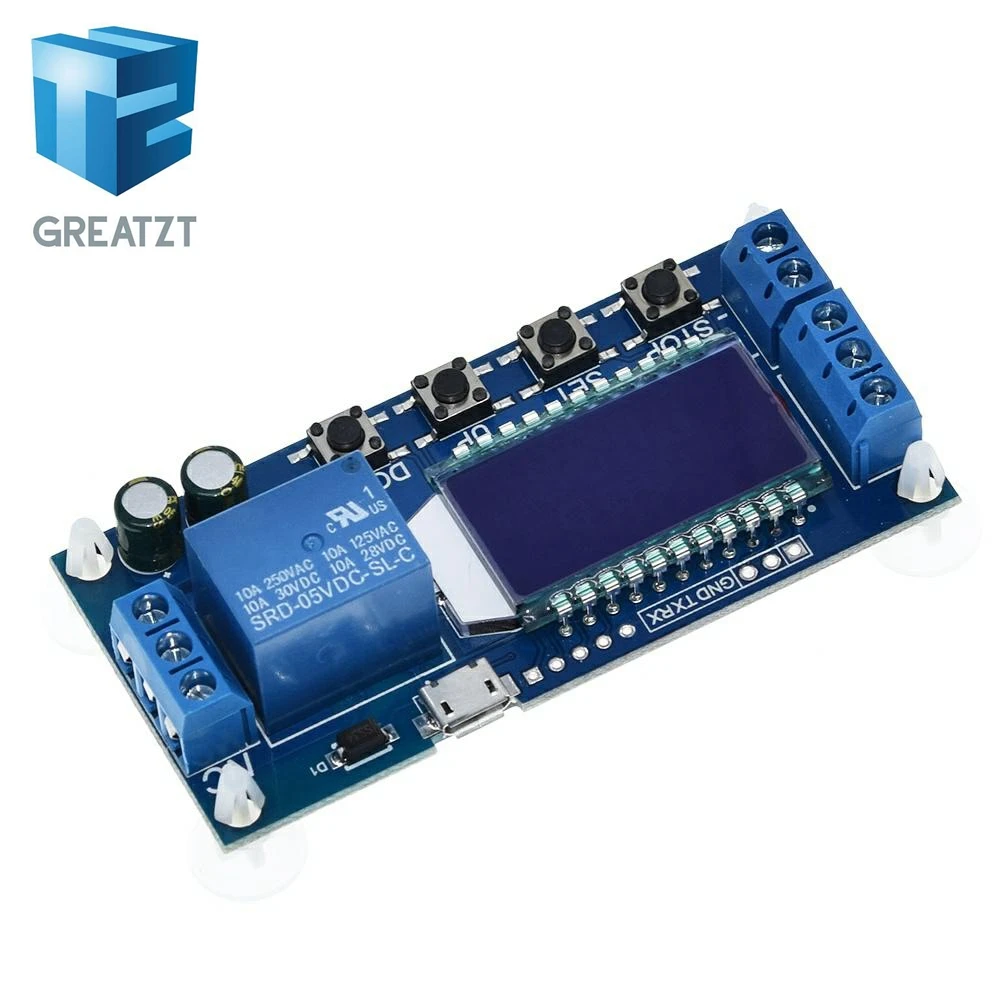 6 30 в микро USB цифровой ЖК дисплей реле времени задержки модуль управления таймер