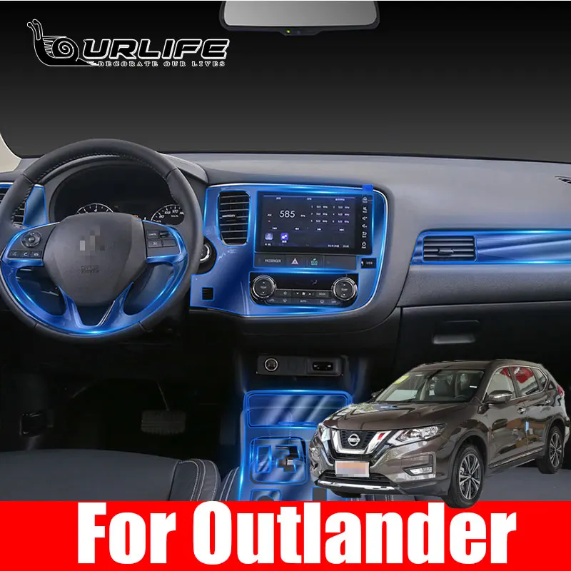 

For Outlander 2019 2020 2021 Car Interior Center console Transparent TPU Protective film Anti-scratch Repair film Accessories