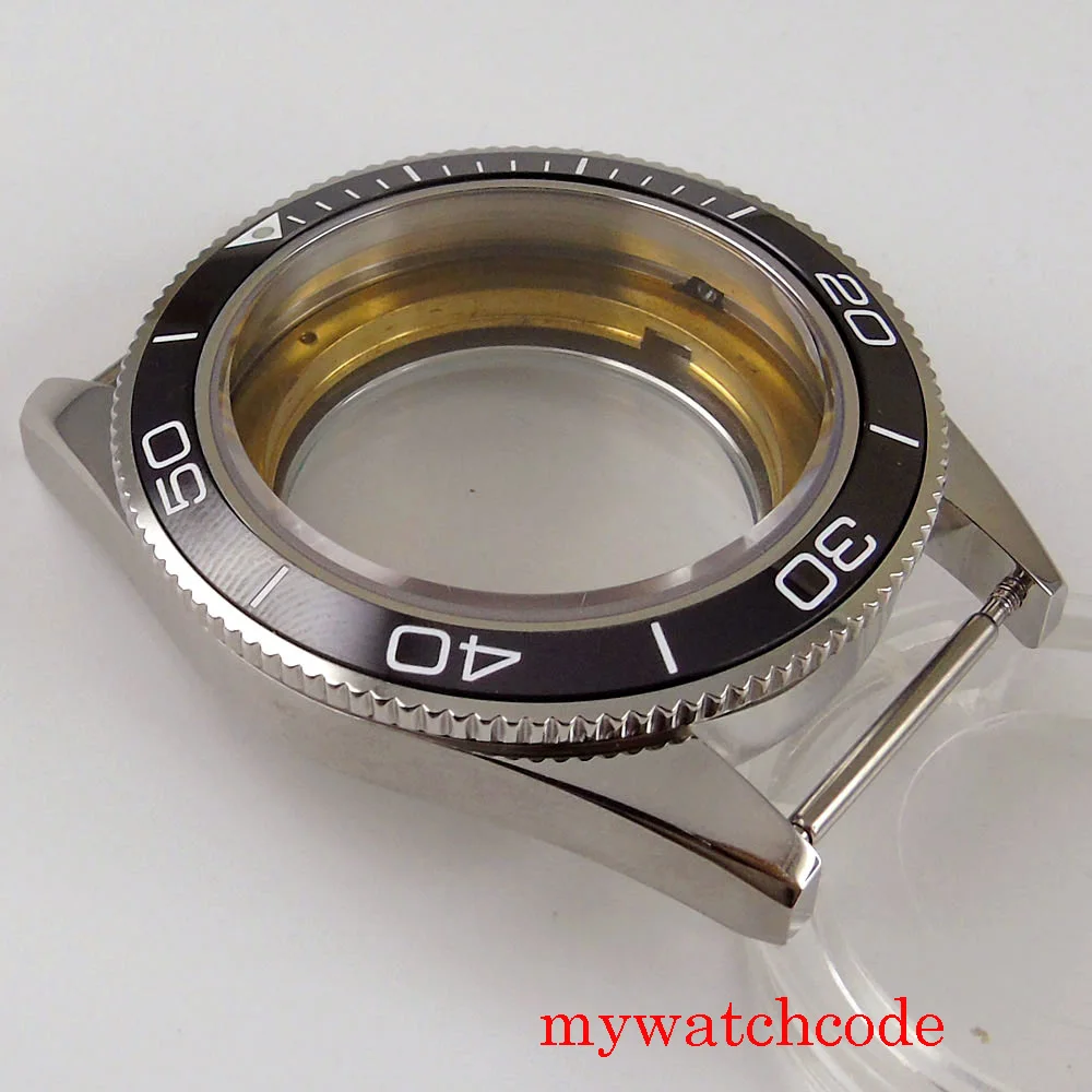 41 мм корпус из нержавеющей стали чехол для часов сапфировое стекло вращающийся