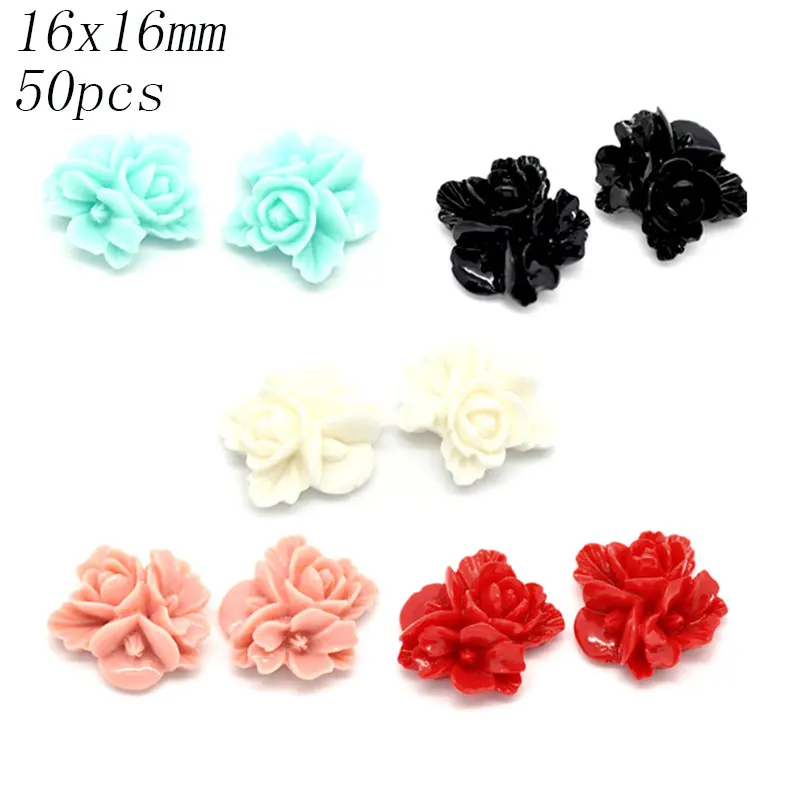 

50 шт., разнообразные бусины для украшения цветов