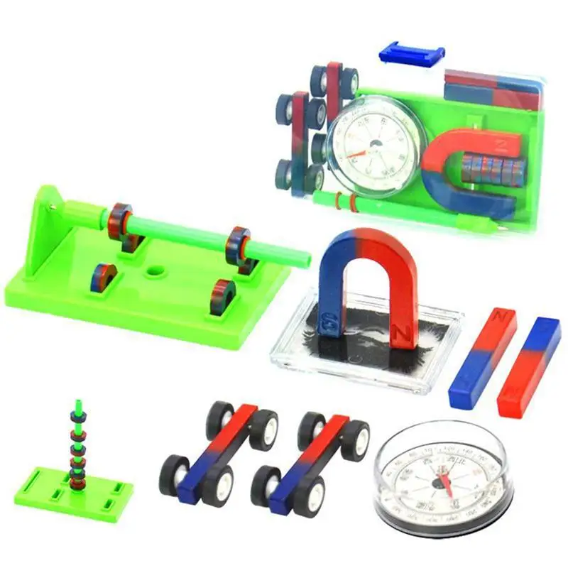 Science Magnet Set Diy kit electronics U-shaped Compass Magnets Educational toys for children Science Experiment Toys For kids