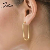 joolim high quality pvd gold finish pin stainless steel stud earring tarnish free gold jewelry
