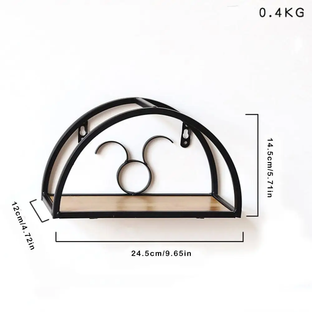 1 шт. Ретро круглая настенная полка деревенская деревянная плавающая для