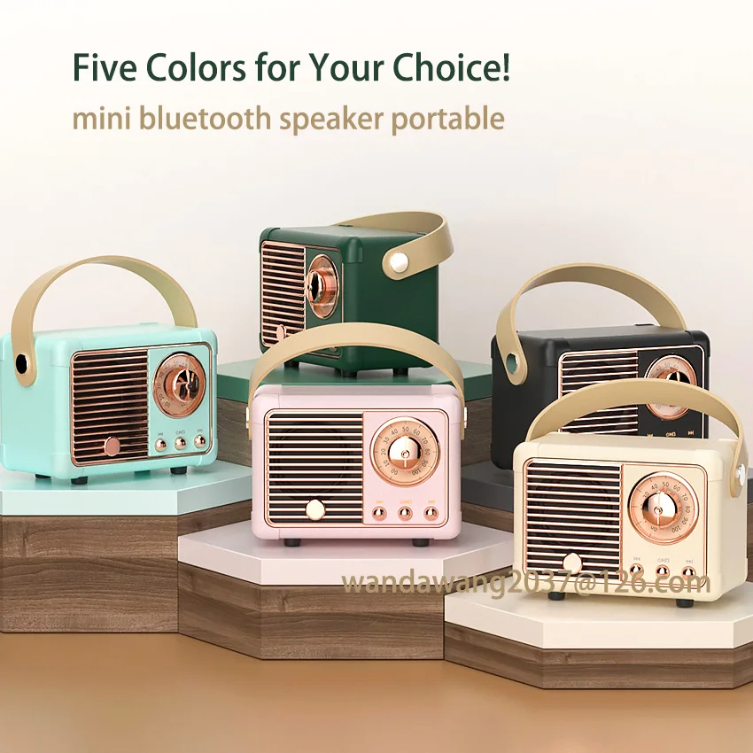 

2022 Retro Bluetooth Speaker HM11 altavoz bluetooth tronsmart soundbar Mini Speakers Loudspeaker boombox 3D Stereo HiFi Sound TF