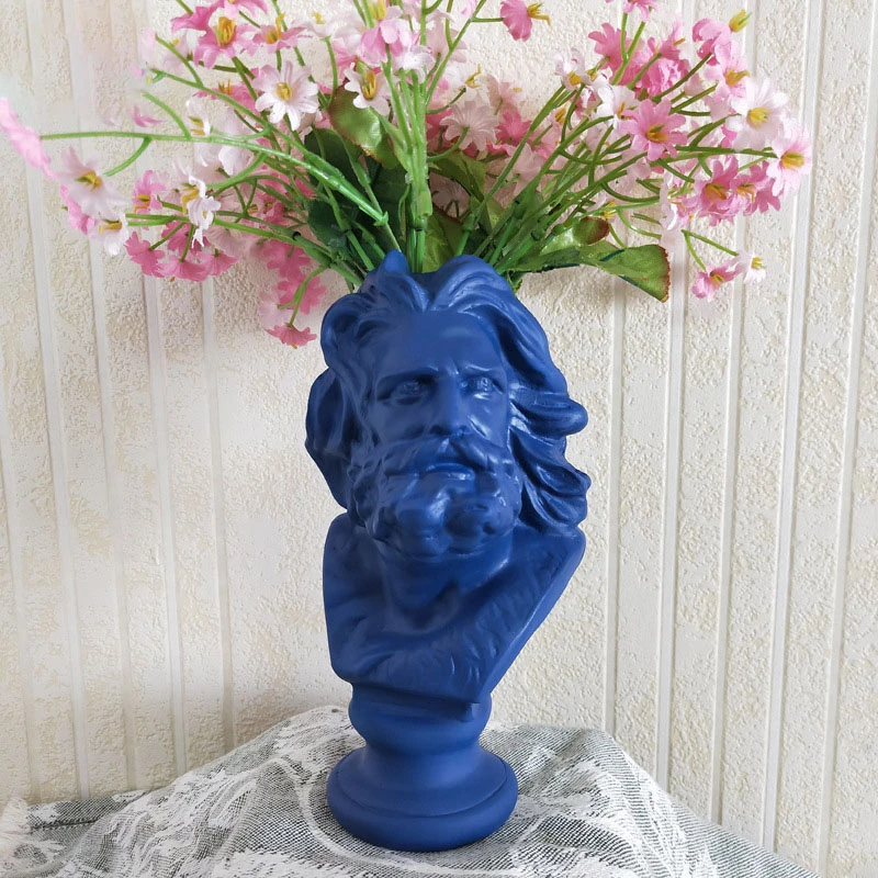 Знаменитая скульптура из смолы в западном стиле Декор для дома цветная ваза с