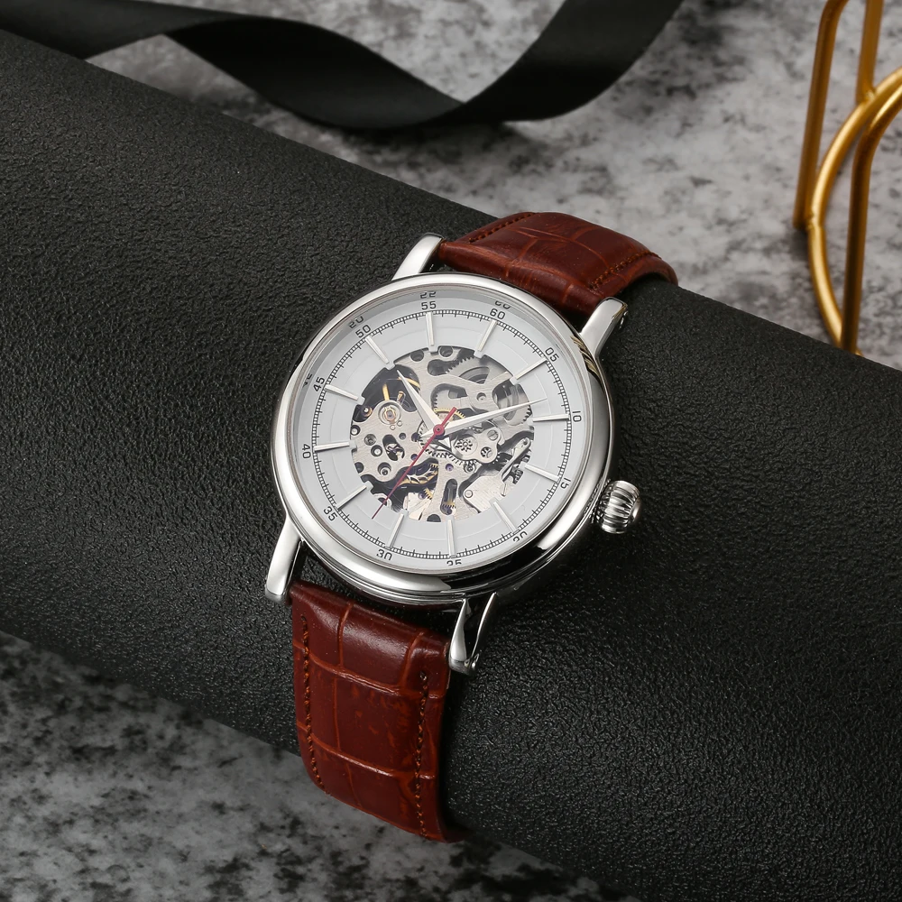 Watch Men Drop Ship Automatic Hollow Skeleton Dial Dropship Mechanical Movement Self-Wind Wristwatch Mechanische Uhren | Наручные часы