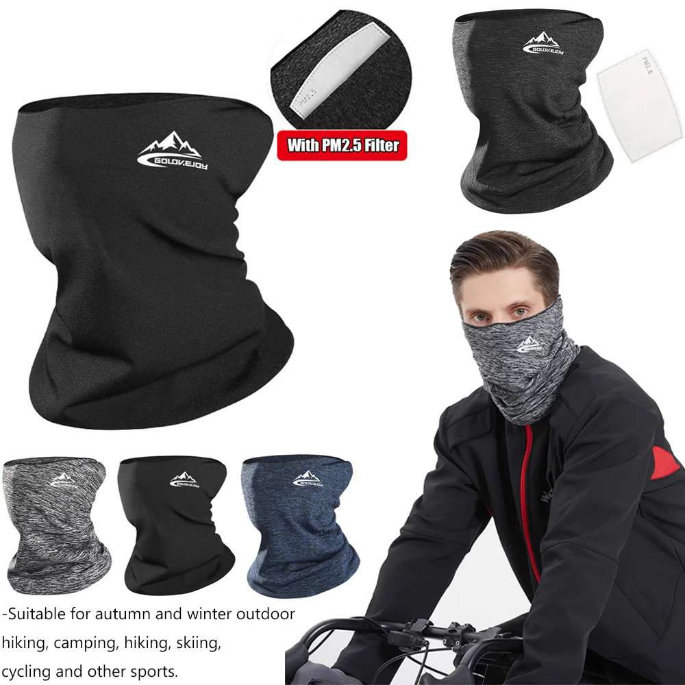 Флисовая велосипедная Бандана с фильтром PM2.5 обогреватель шеи для мужчин и