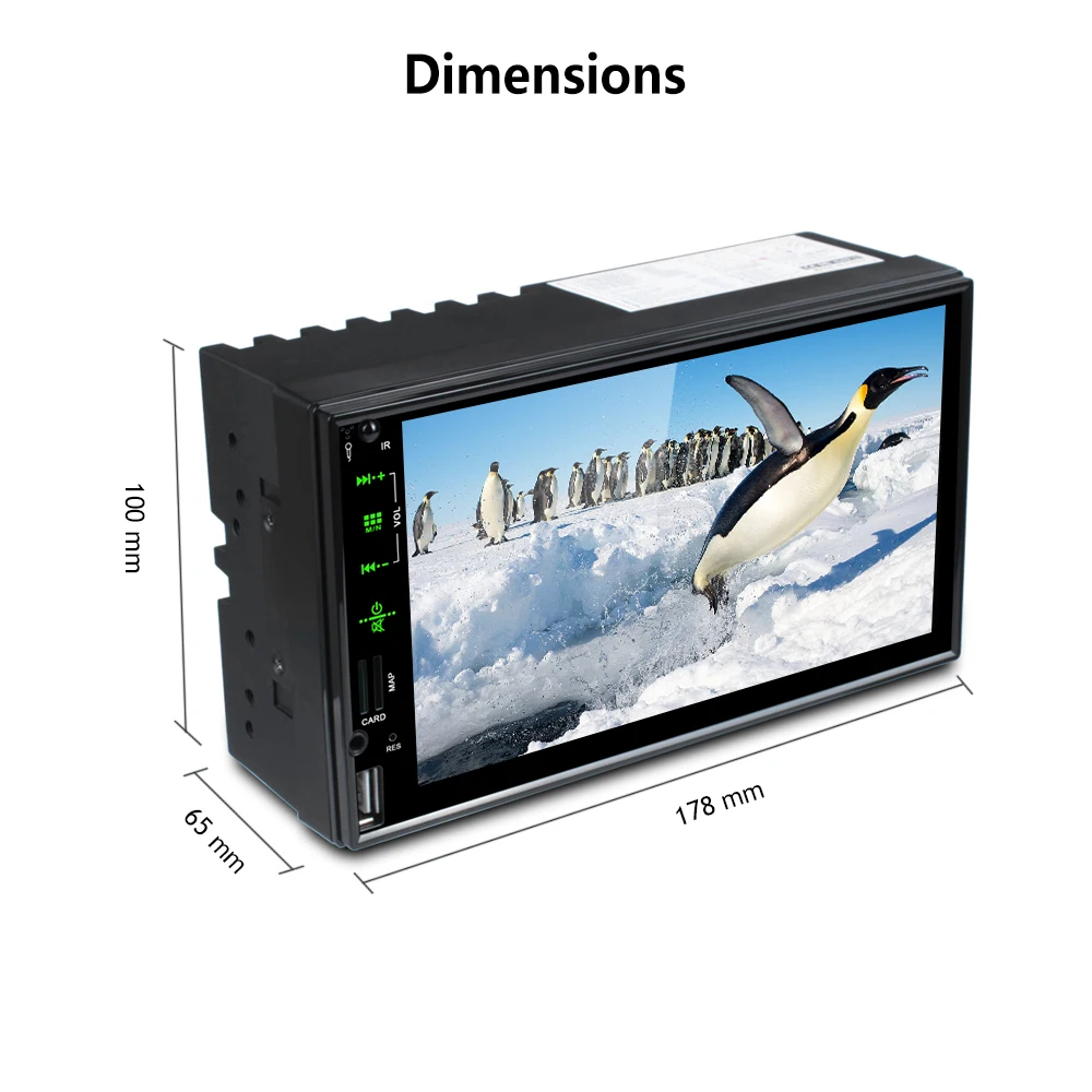 Camecho 2 DIN автомобильное радио Зеркало Ссылка (для телефонов Android) емкостный