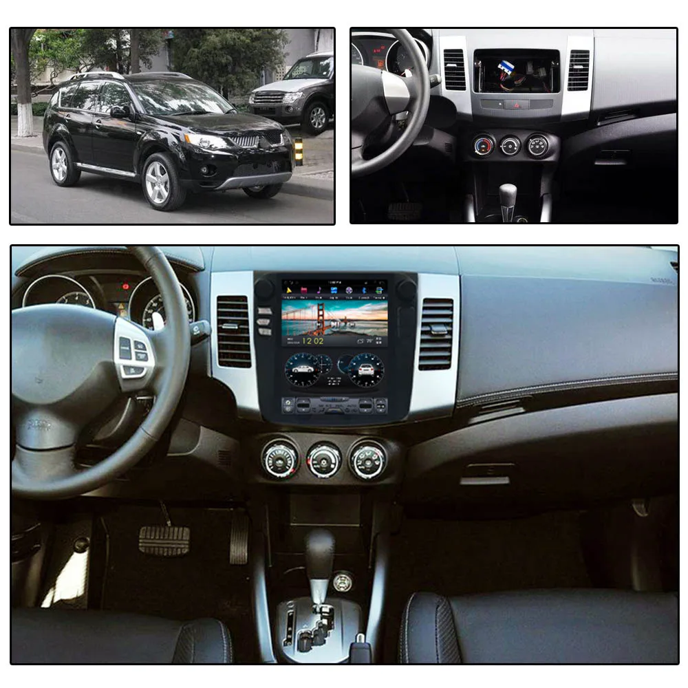 

for Mitsubishi Outlander 2006-2014 10.4inch car multimedia player android 9.0 car gps navigation 4+64G Tesla screen