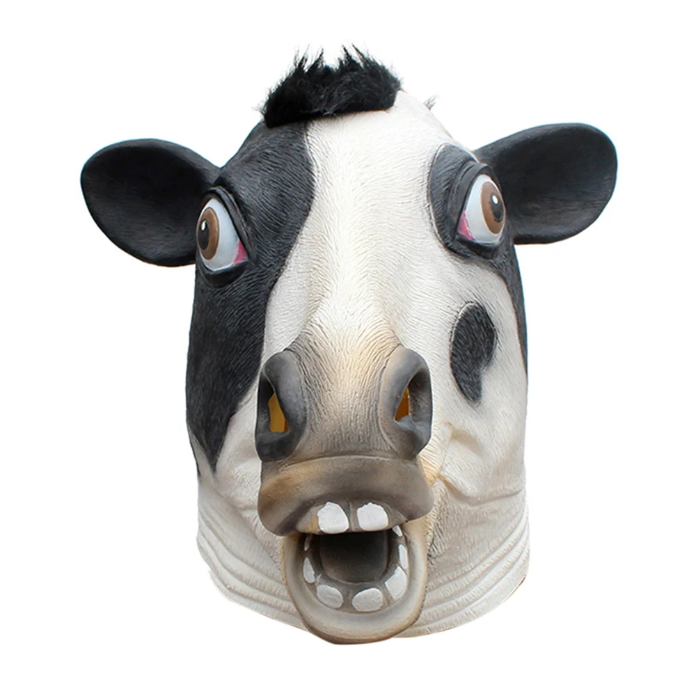_ Латексная маска на голову животного трава грязь лошадь собака овечка лягушка