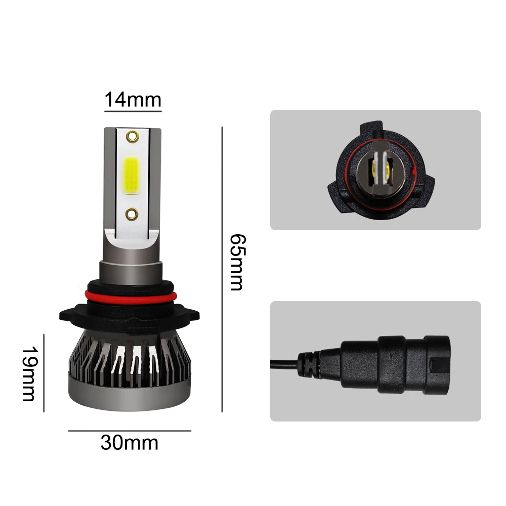 2Pair For Jeep Grand Cherokee &amp Dodge Journey Charger Combo COB Mini Size LED Headlight Kit Bulb 6000K 9005 9006 Hi&ampLow Beam - купить