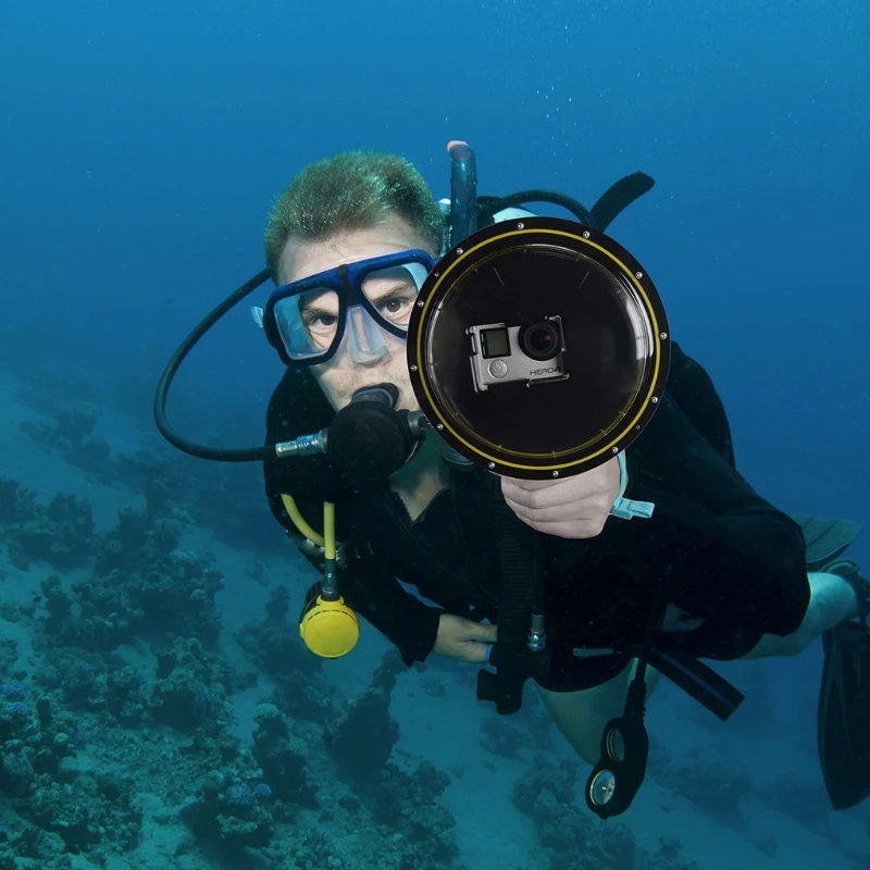 

448F Универсальный водонепроницаемый купол для Hero5 4 3 3 + камера Xiaoyi аксессуары для экшн-камеры купол для дайвинга