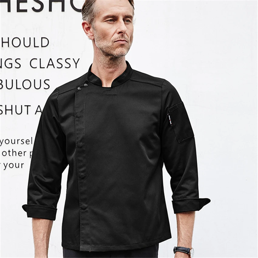 Новая мужская униформа шеф повара куртка для обслуживания еды одежда