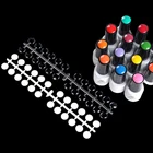 5 шт. Типсы для ногтей, цветная карточка, круглая Двусторонняя искусственная палитра, органайзер, дисплей, ложная точка, плоские инструменты