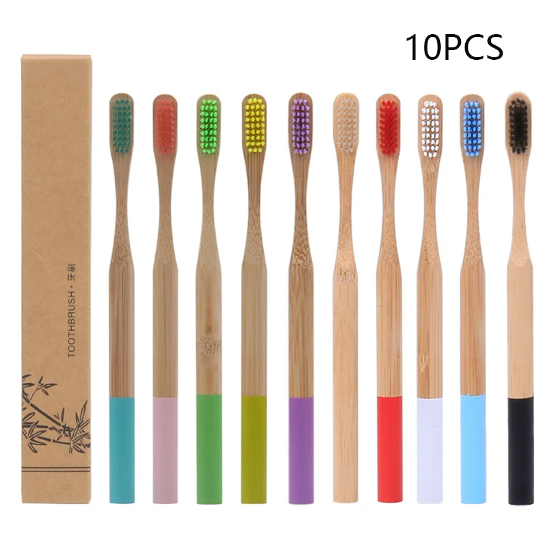 

Зубная щётка с бамбуковой ручкой Радуга отбеливания Мягкая зубная щетка с бамбуковой щетиной Зубная щётка дорожные Экологичные деревянные...