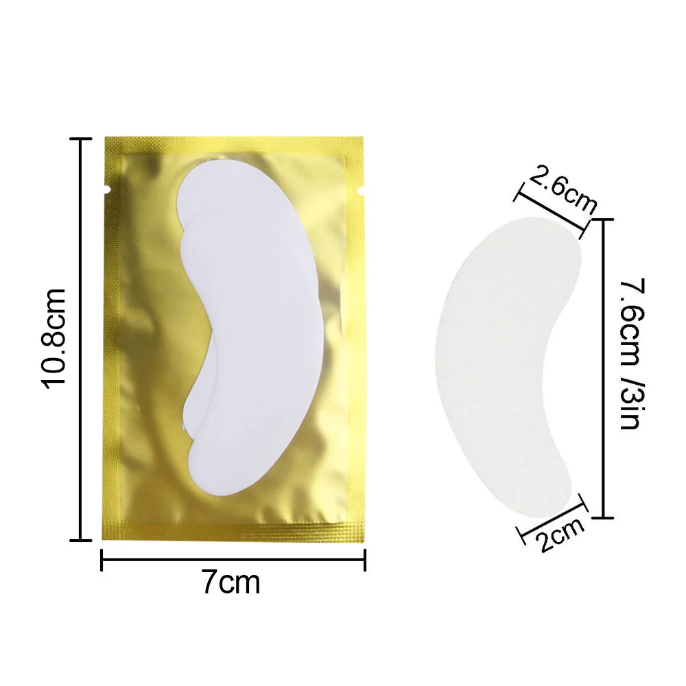 50 пар/упак. Бумага Пластыри для наращивания ресниц под подушечки глаз гидрогель