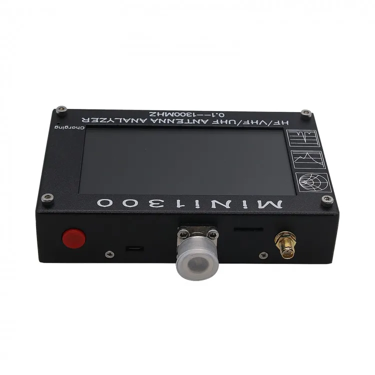 

0.1-1300MHz Mini1300 HF/VHF/UHF Antenna Analyzer with 4.3" TFT LCD Touch Screen