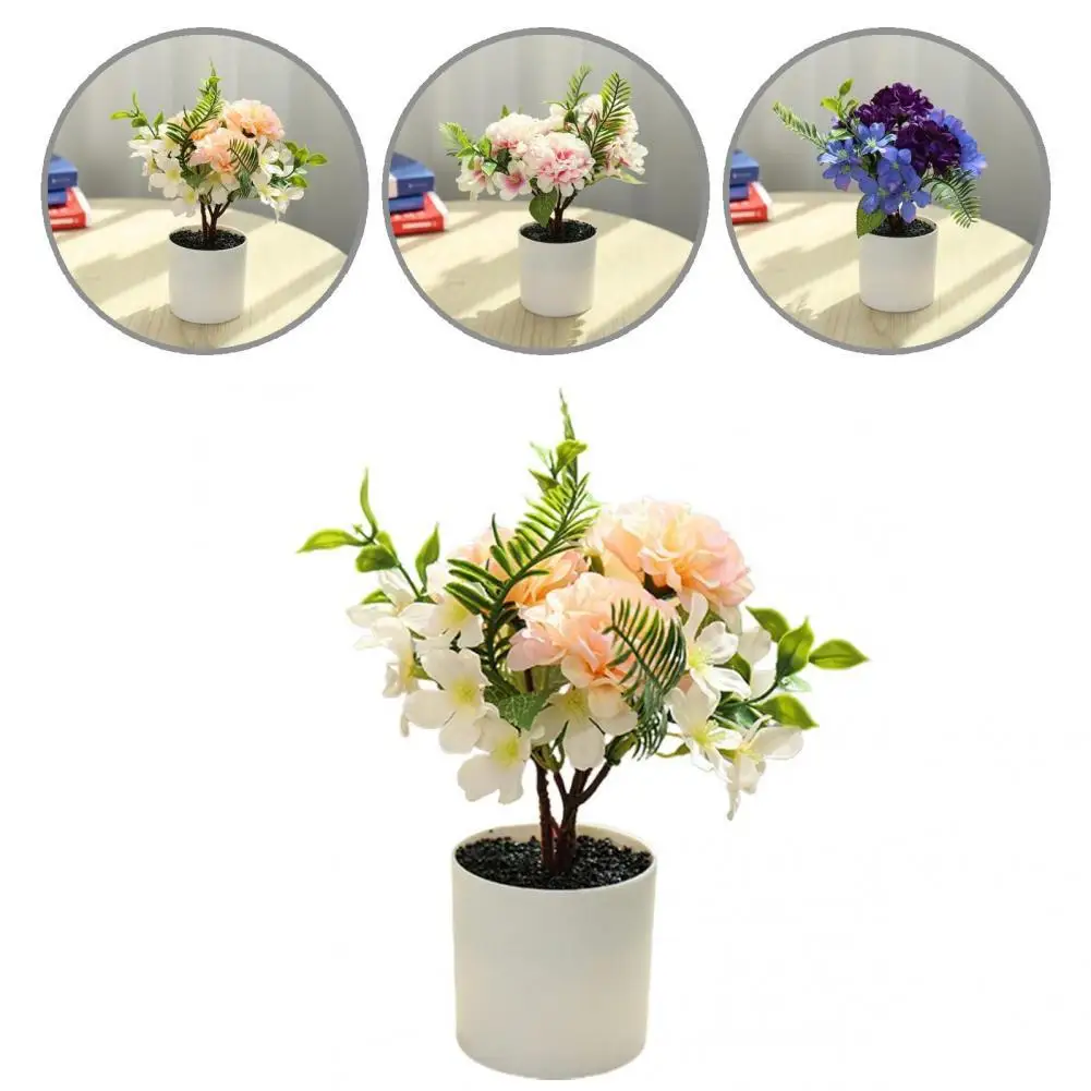 

Lightweight 1 Set Fashion Realistic Chrysanthemum Simulation Flower Plastic Flower Bonsai Practical for Home