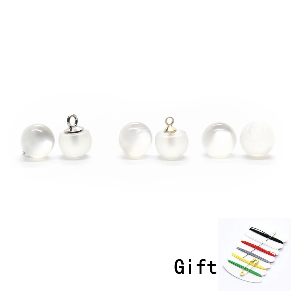 

10mm Transparent Faux Pearl Small Shirt Buttons For Clothes Vintage Female Knit Wear Decor Sewing DIY Accessories Wholesale