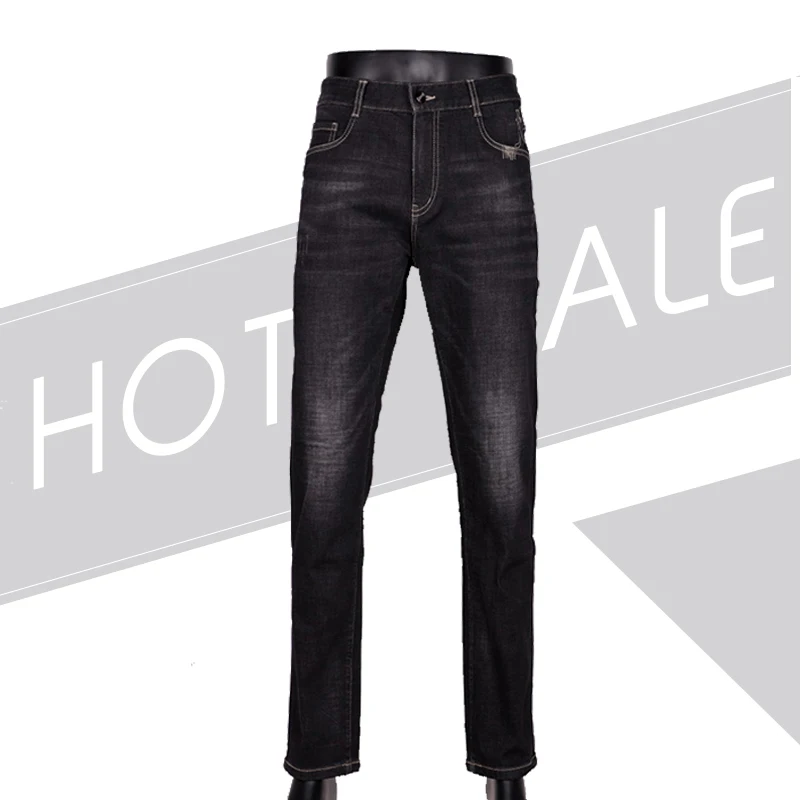 Новинка 2019 мужские черные джинсы Xu Rui деловая мода классический стиль эластичные