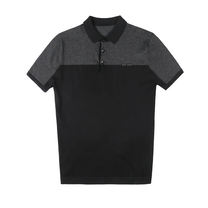 

Short Sleeve Knitted Polo Shirt 2021 Summer New Slim Patchwork Color High Quality Fashion Men's Clothing Short Sleeve T-shirt