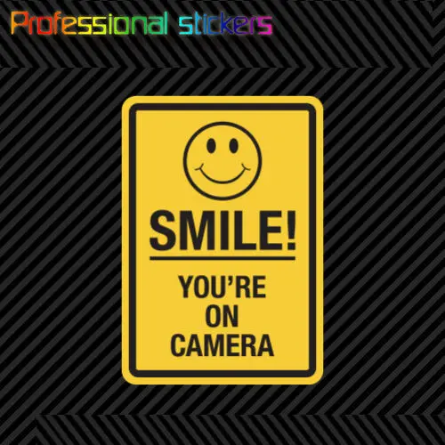 Наклейка на камеру Smile You Are on самоклеящаяся виниловая наклейка окно магазина Cctv