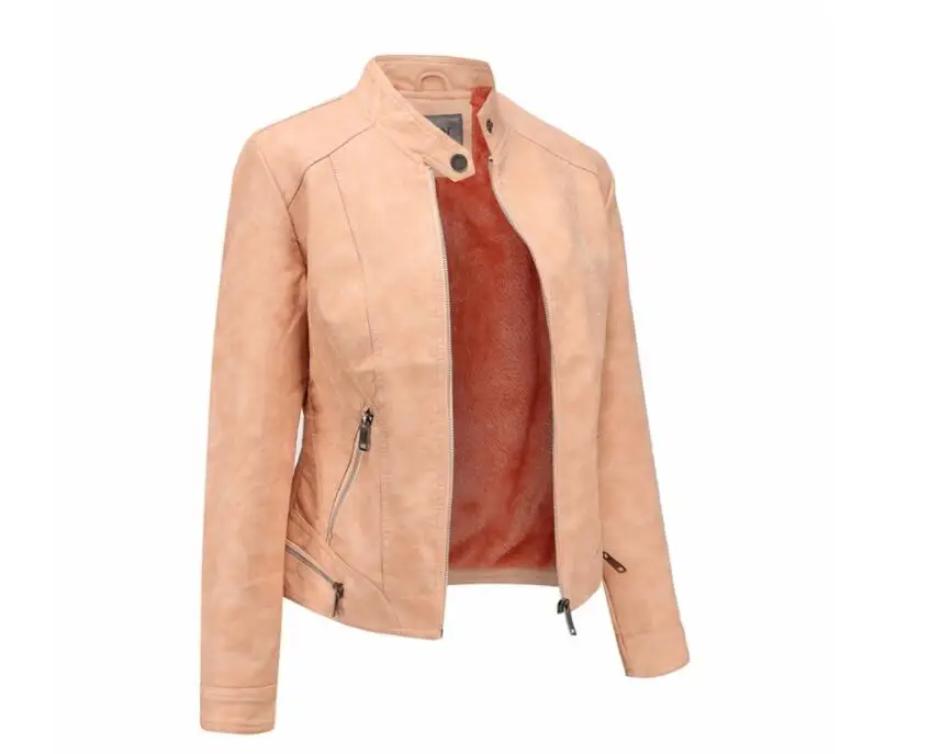 Женская куртка из искусственной кожи женская зимняя коллекция 2019 года моющаяся